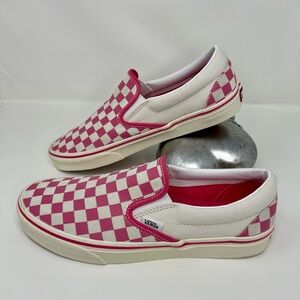 Vans Hot Pink & White Skateboarding’s original Slip-On
